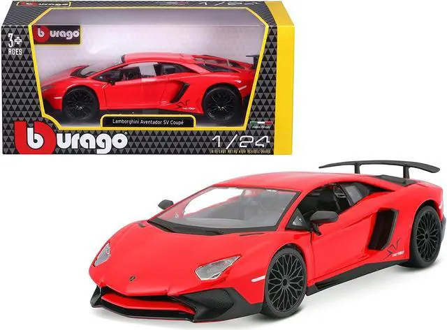 Main image of Lamborghini Aventador LP750-4 Red 1/24 Diecast Model Car by Bburago