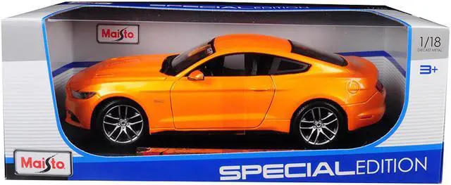 Alt view image 3 of 3 - 2015 Ford Mustang GT 5.0 Orange Metallic "Special Edition" 1/18 Diecast Model Car by Maisto