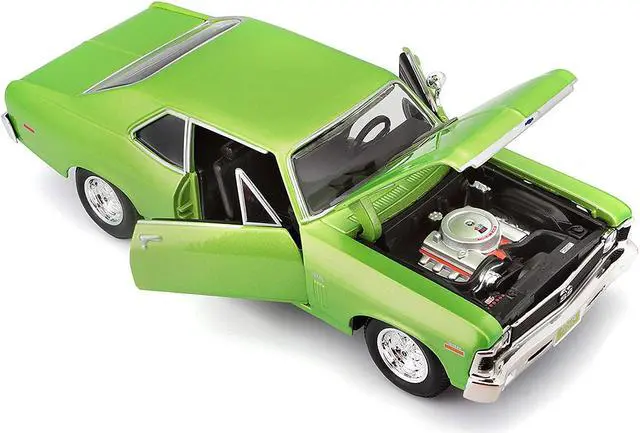 Alt view image 2 of 5 - 1970 Chevrolet Nova SS Metallic Green 1/24 Diecast Model Car by Maisto