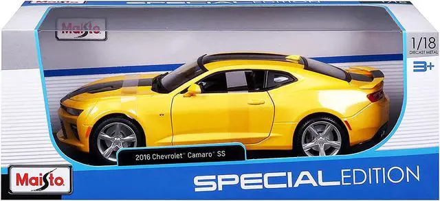 Alt view image 5 of 5 - 2016 Chevrolet Camaro SS Yellow 1/18 Diecast Model Car by Maisto