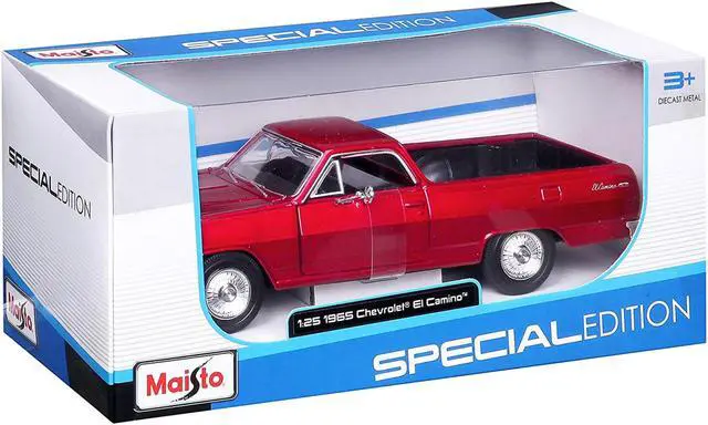 Alt view image 5 of 5 - 1965 Chevrolet El Camino Metallic Red 1/25 Diecast Model Car by Maisto