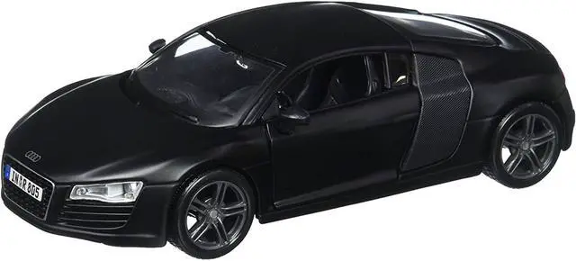 Alt view image 2 of 3 - Audi R8 Matt Black 1/24 Diecast Model Car by Maisto