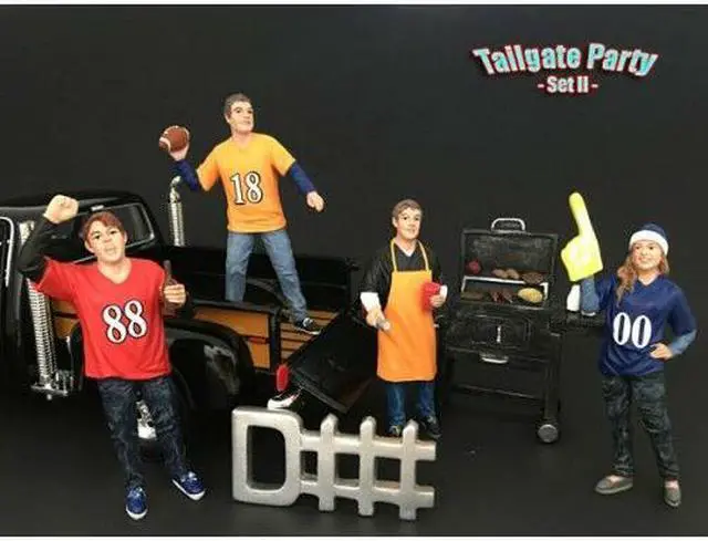 Alt view image 3 of 6 - "Tailgate Party" Set II 4 piece Figurine Set for 1/24 Scale Models by American Diorama