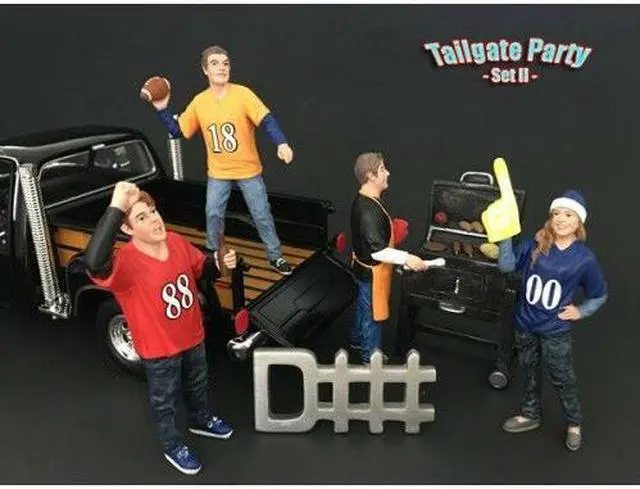 Alt view image 4 of 6 - "Tailgate Party" Set II 4 piece Figurine Set for 1/24 Scale Models by American Diorama