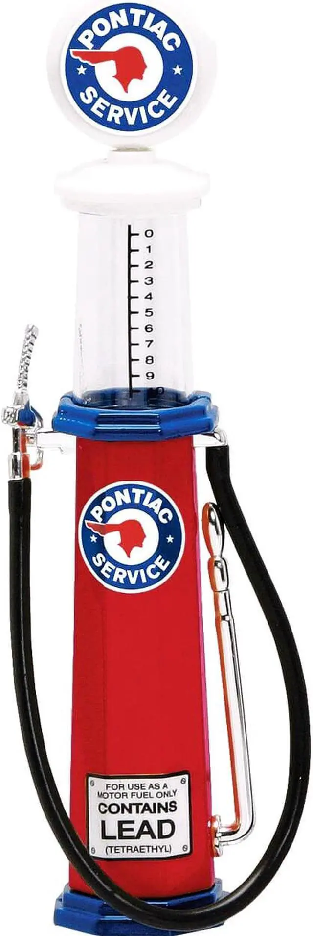 Alt view image 2 of 3 - Pontiac Gasoline Vintage Gas Pump Cylinder 1/18 Diecast Replica by Road Signature