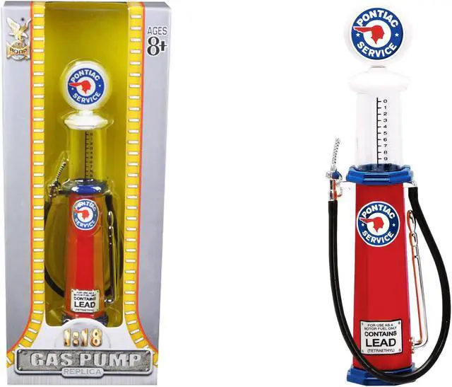 Main image of Pontiac Gasoline Vintage Gas Pump Cylinder 1/18 Diecast Replica by Road Signature
