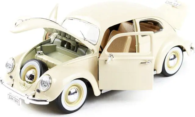 Alt view image 2 of 6 - 1955 Volkswagen Beetle Kafer Beige 1/18 Diecast Model Car by Bburago