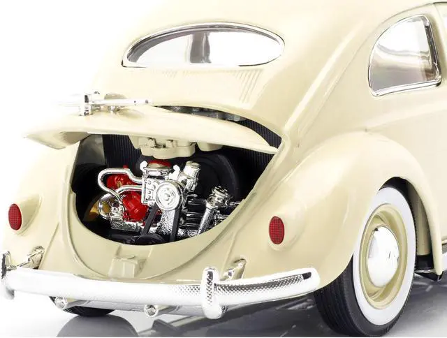Alt view image 4 of 6 - 1955 Volkswagen Beetle Kafer Beige 1/18 Diecast Model Car by Bburago