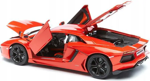 Alt view image 4 of 6 - 2012 Lamborghini Aventador LP700-4 Orange 1/18 Diecast Model Car by Bburago