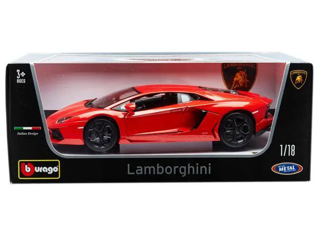 Alt view image 6 of 6 - 2012 Lamborghini Aventador LP700-4 Orange 1/18 Diecast Model Car by Bburago