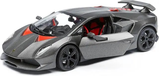 Alt view image 2 of 6 - Lamborghini Sesto Elemento Matt Grey 1/24 Diecast Car Model by Bburago
