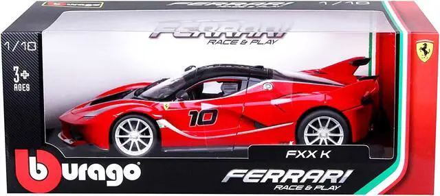 Alt view image 3 of 3 - Ferrari FXX-K #10 Red 1/18 Diecast Model Car by Bburago