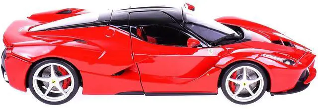 Alt view image 3 of 6 - Ferrari LaFerrari F70 Red with Black Top "Signature Series" 1/18 Diecast Model Car by Bburago