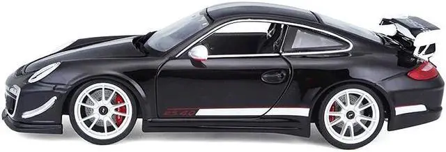 Alt view image 3 of 6 - Porsche 911 GT3 RS 4.0 Black 1/18 Diecast Model Car by Bburago