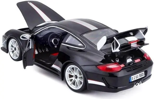 Alt view image 4 of 6 - Porsche 911 GT3 RS 4.0 Black 1/18 Diecast Model Car by Bburago