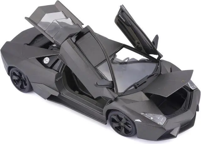 Alt view image 2 of 5 - Lamborghini Reventon Dark Matt Gray 1/18 Diecast Model Car by Bburago