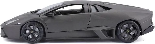 Alt view image 3 of 5 - Lamborghini Reventon Dark Matt Gray 1/18 Diecast Model Car by Bburago