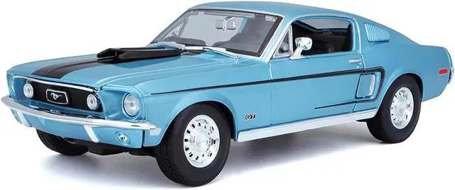 Alt view image 2 of 5 - Maisto 31167bl 1968 Ford Mustang CJ Cobra Jet Blue 1-18 Diecast Model Car