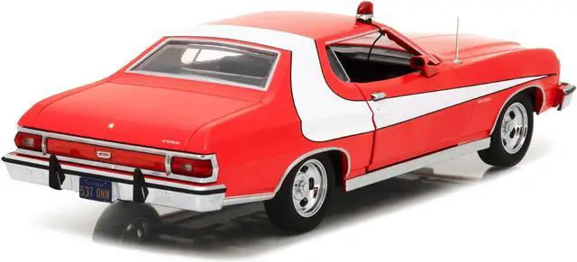 Alt view image 2 of 8 - 1976 Ford Gran Torino Red with White Stripes "Starsky and Hutch" (1975-1979) TV Series 1/24 Diecast Model Car by Greenlight
