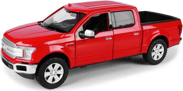 Alt view image 3 of 6 - 2019 Ford F-150 Lariat Crew Cab Pickup Truck Red 1/24-1/27 Diecast Model Car by Motormax