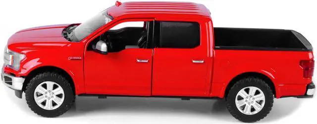 Alt view image 5 of 6 - 2019 Ford F-150 Lariat Crew Cab Pickup Truck Red 1/24-1/27 Diecast Model Car by Motormax