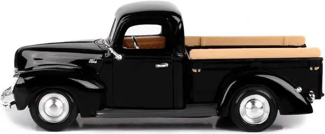 Alt view image 2 of 3 - 1940 Ford Pickup Truck Black 1/24 Diecast Model Car by Motormax