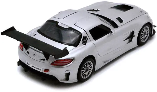 Alt view image 3 of 3 - Mercedes SLS AMG GT3 Silver 1/24 Diecast Car Model by Motormax