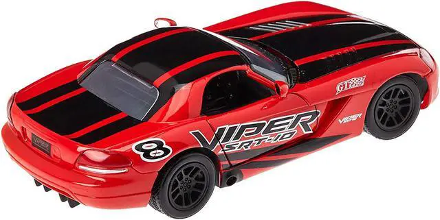 Alt view image 3 of 6 - 2003 Dodge Viper SRT-10 #8 Red with Black Stripes "GT Racing" Series 1/24 Diecast Model Car by Motormax
