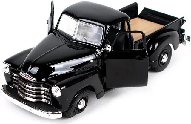 Alt view image 2 of 3 - 1950 Chevrolet 3100 Pickup Truck Black 1/25 Diecast Model Car by Maisto