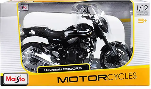 Alt view image 3 of 3 - Kawasaki Z900RS Black 1/12 Diecast Motorcycle Model by Maisto