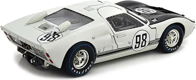 Alt view image 4 of 7 - 1966 Ford GT-40 MK 2 #98 White 1/18 Diecast Car Model by Shelby Collectibles