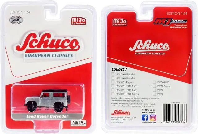 Alt view image 5 of 5 - Land Rover Defender Silver "European Classics" Series Limited Edition to 2,400 pieces  1/64 Diecast Model Car by Schuco