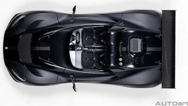 Alt view image 2 of 7 - Lotus 3-Eleven Matt Black with Gloss Black Accents 1/18 Model Car by Autoart