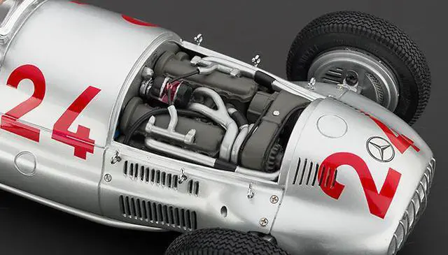Alt view image 3 of 6 - 1939 Mercedes W 165 #24 Grand Prix of Tripolis 1 of 5000 Produced  1/18 Diecast Car Model by CMC