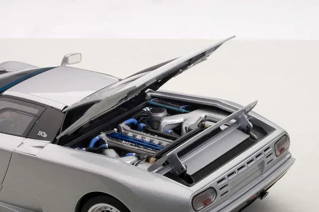 Alt view image 2 of 4 - Bugatti EB110 GT Silver 1/18 Diecast Car Model by Autoart
