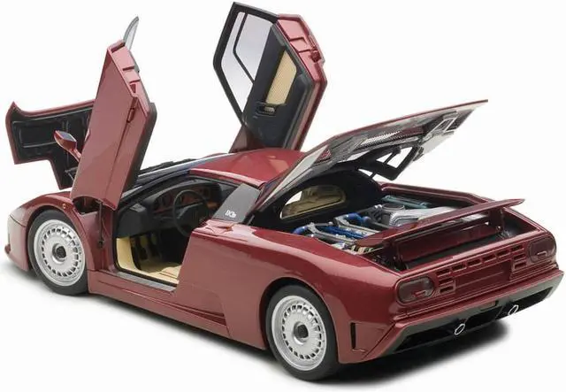 Alt view image 2 of 7 - Bugatti EB110 GT Dark Red 1/18 Diecast Car Model by Autoart