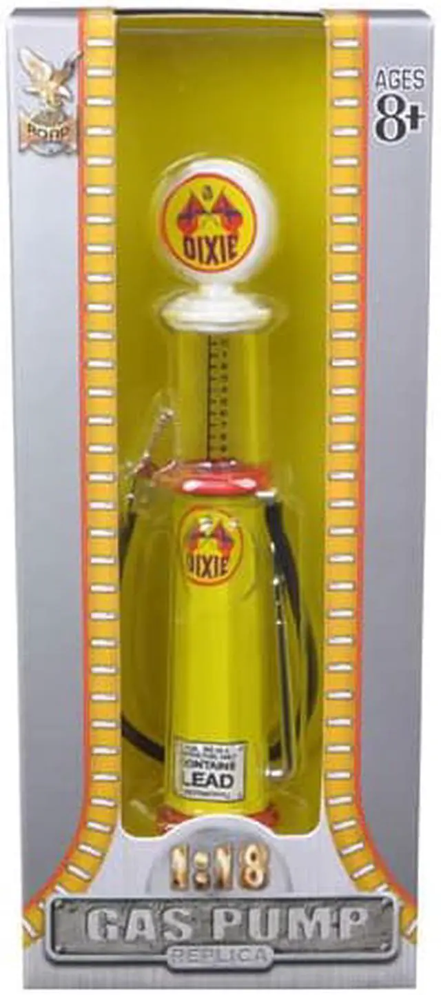 Main image of Dixie Gasoline Vintage Gas Pump Cylinder 1/18 Diecast Replica by Road Signature