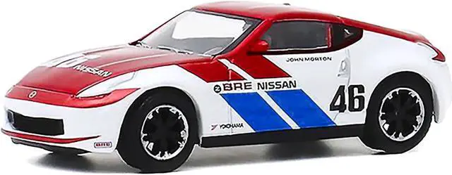 Alt view image 2 of 6 - 2019 Nissan 370Z #46 John Morton Chrome Red and White "BRE" "Chrome Edition" Limited Edition to 2750 pieces 1/64 Diecast Model Car by Greenlight