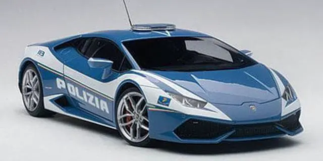 Main image of Lamborghini Huracan LP610 Police Car 1/18 Model Car by Autoart
