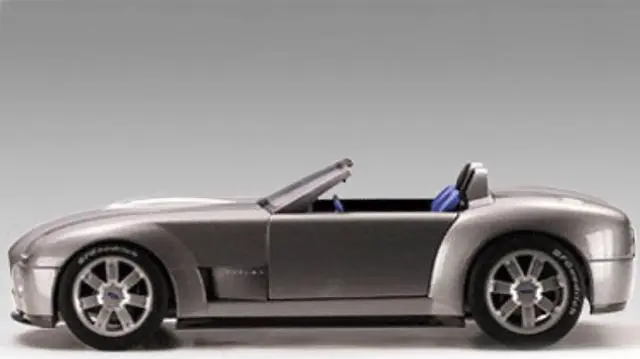 Alt view image 2 of 3 - Ford Shelby Cobra Concept Tungsten Silver Metallic with Gray Stripes 1/64 Diecast Model Car by Autoart