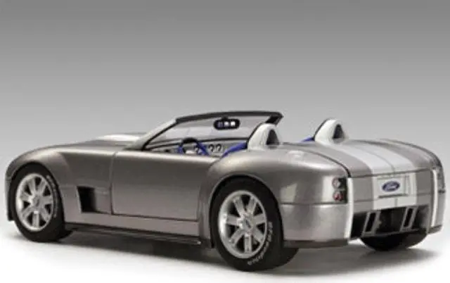 Alt view image 3 of 3 - Ford Shelby Cobra Concept Tungsten Silver Metallic with Gray Stripes 1/64 Diecast Model Car by Autoart