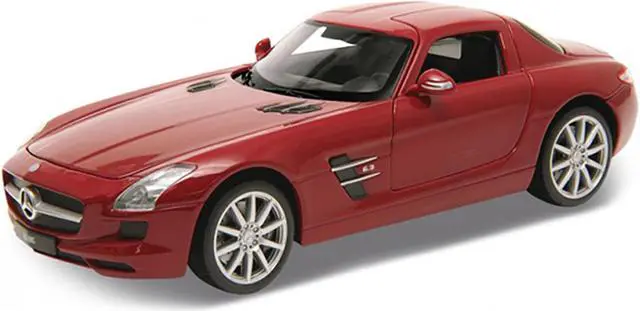 Alt view image 2 of 3 - Mercedes SLS AMG Red 1/24 Diecast Model Car by Welly