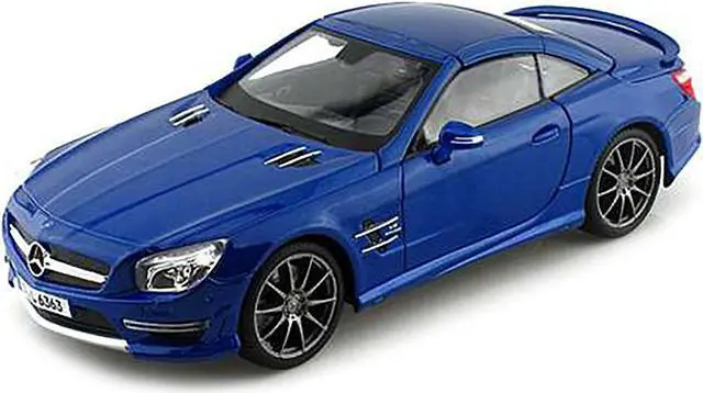 Alt view image 2 of 4 - 2012 Mercedes SL 63 AMG Blue 1/18 Diecast Car Model by Maisto