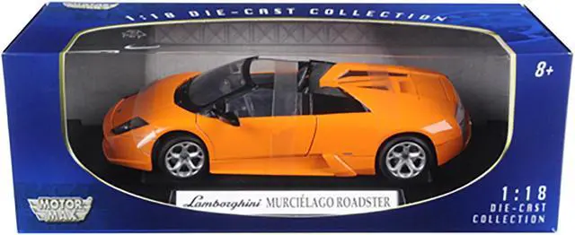 Alt view image 3 of 3 - Lamborghini Murcielago Roadster Orange 1/18 Diecast Model Car by Motormax