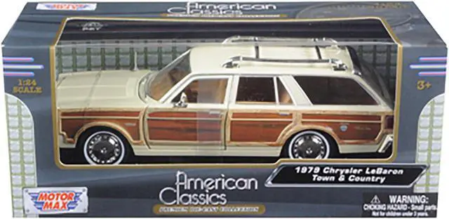 Alt view image 3 of 3 - 1979 Chrysler Lebaron Town & Country Cream 1/24 Diecast Model Car by Motormax