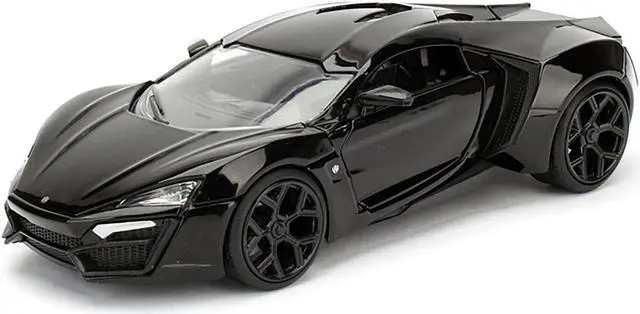 Alt view image 2 of 3 - Lykan Hypersport Glossy Black 1/24 Diecast Model Cars by Jada