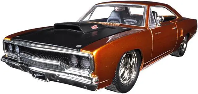 Alt view image 2 of 5 - Dom's 1970 Plymouth Road Runner Copper with Black Hood "Fast & Furious 7" (2015) Movie 1/24 Diecast Model Car by Jada
