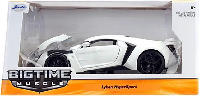 Alt view image 3 of 3 - Lykan Hypersport White 1/24 Diecast Model Car by Jada