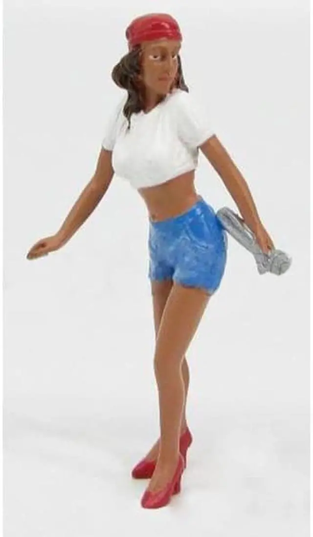 Alt view image 4 of 6 - Lady Mechanic Katie Figurine for 1/24 Scale Models by American Diorama