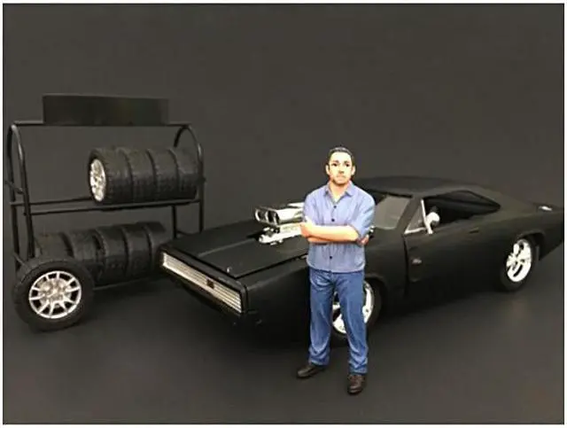 Alt view image 6 of 9 - The Street Racing Crew 4 Piece Figure Set For 1:18 Scale Models by American Diorama